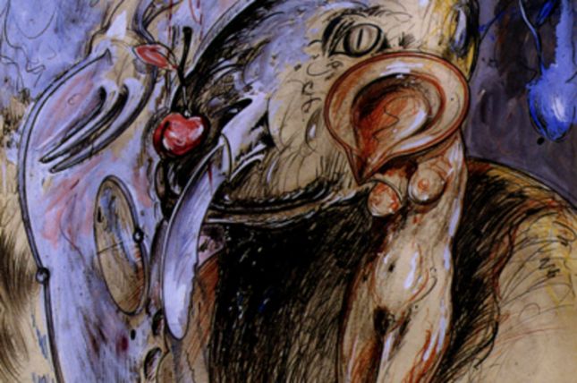 Christian Ludwig Attersee, Hasenschweine, 1976, Mischtechnik auf Papier © Bank Austria Kunstsammlung Christian Ludwig Attersee, Hasenschweine, 1976, Mischtechnik auf Papier © Bank Austria Kunstsammlung