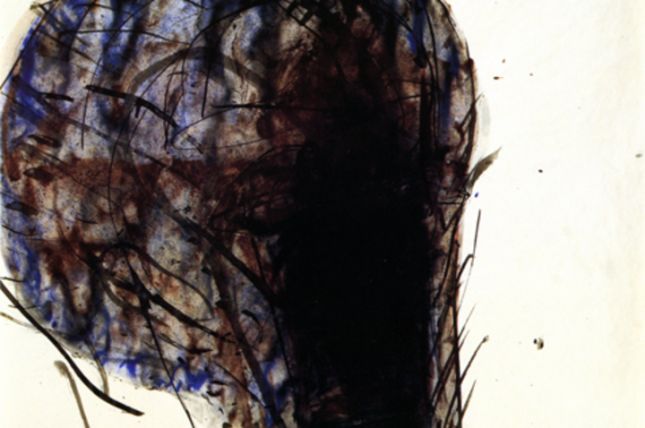 Walter Pichler, Kopf, 1989, Mischtechnik auf Papier © Bank Austria Kunstsammlung Walter Pichler, Kopf, 1989, Mischtechnik auf Papier © Bank Austria Kunstsammlung