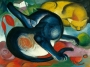 Zwei Katzen, blau und gelb © PGM, Deutschland