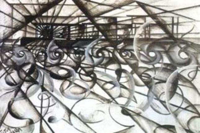 Running car, Giacomo Balla,1913, oil on paper, Private collection © VBK, Wien, 2003 Running car, Giacomo Balla,1913, oil on paper, Private collection © VBK, Wien, 2003