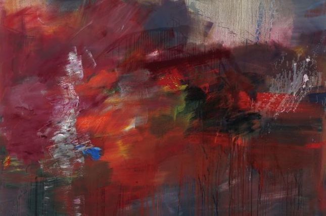 Diese Bildbeschreibung widmet Ihnen Radio Stephansdom Ohne Titel, 2000 Öl auf Leinwand, 270 x 240 cm Sammlung Angermair © Herbert Brandl, 2012