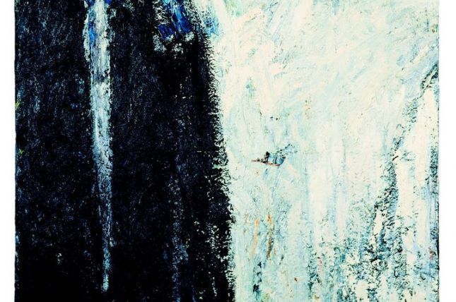 Diese Bildbeschreibung widmet Ihnen Radio Stephansdom Ohne Titel, 1983 Öl auf Leinwand, Holz, 170 x 140 cm Sammlung Neue Galerie am Universalmuseum Joanneum, Graz © Herbert Brandl, 2012