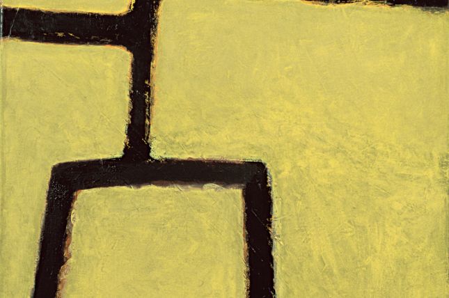 Meret Oppenheim, Schwarze Strich-Figur vor Gelb, 1960–1981, Privatsammlung, Bern. Foto: Peter Lauri, Bern © VBK, Wien, 2013