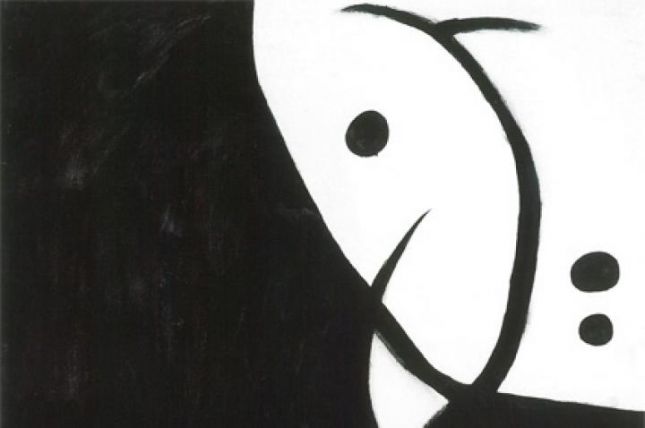 Joan Miró, Ohne Titel, 1973-78, Öl auf Leinwand, 195 x 130 cm © Successió Miró / VBK Wien 2001 Joan Miró, Ohne Titel, 1973-78, Öl auf Leinwand, 195 x 130 cm © Successió Miró / VBK Wien 2001