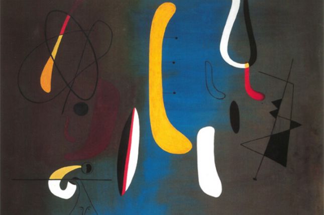Joan Miró, Malerei, 1933, Öl auf Leinwand, 127,5 x 162 cm, Privatbesitz © Successió Miró / VBK Wien 2001 Joan Miró, Malerei, 1933, Öl auf Leinwand, 127,5 x 162 cm, Privatbesitz © Successió Miró / VBK Wien 2001