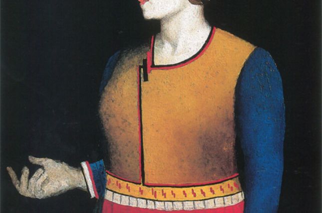 Kasimir Malewitsch, Porträt der Frau des Künstlers, 1933, Öl auf Leinwand, 66 x 56 cm © Staatliches Museum Russland, St. Petersburg Kasimir Malewitsch, Porträt der Frau des Künstlers, 1933, Öl auf Leinwand, 66 x 56 cm © Staatliches Museum Russland, St. Petersburg