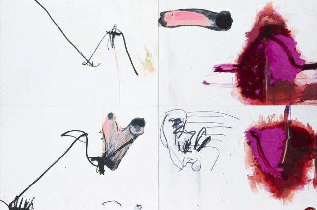 Jürgen Messensee, Ingres-Katamaran, 2002, Acryl und Jetprint auf Leinwand, 214 x 146,5 cm. Foto: Lena Deinhardstein © Courtesy the Artist