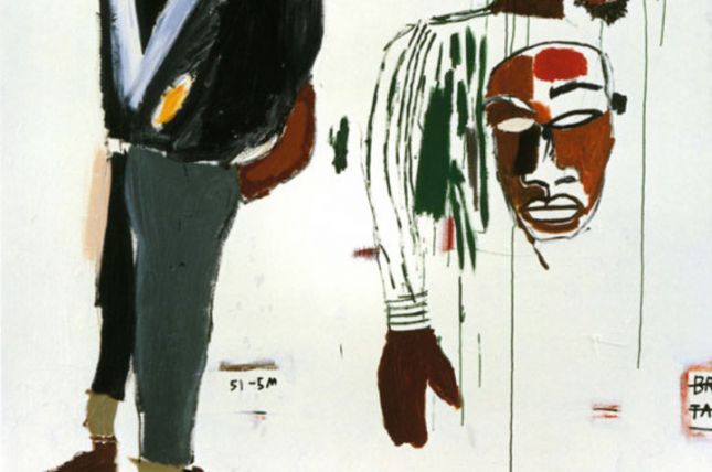 Jean-Michel Basquiat, P-Z, 1984, Acryl und Ölkreide auf Leinwand, 218,5 x 172,5 cm, Privatbesitz, Courtesy Galerie Bruno Bischofberger, Zürich © The Estate of Jean-Michel Basquiat; VBK, Wien, 2013/14