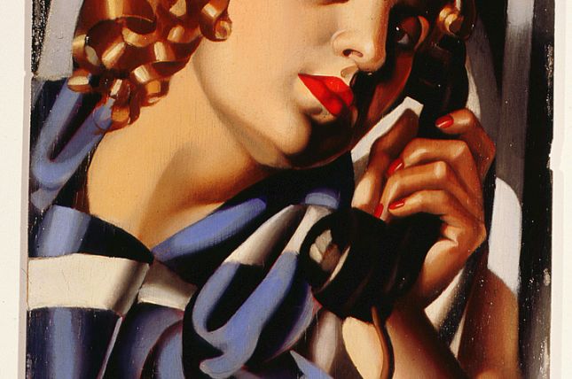Tamara De Lempicka, Das Telefon II, 1930, Öl auf Holz, 35 x 27 cm © Sammlung Wolfgang Joop Tamara De Lempicka, Das Telefon II, 1930, Öl auf Holz, 35 x 27 cm © Sammlung Wolfgang Joop