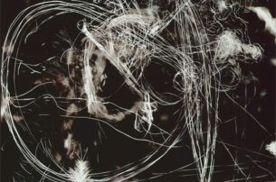 Otto Zitko, Ohne Titel, 1989, Russ/ Hinterglas © Courtesy of the Artist, Bank Austria Kunstsammlung