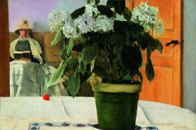 Fernand Khnopff, Eine Hortensie, 1884 © Private Collection Fernand Khnopff, Eine Hortensie, 1884 © Private Collection