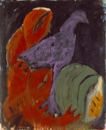 Markus Lüpertz - Zwischenraumgespenster: Violetter Vogel, 1987