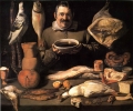 Meister der Amsterdamer Bodegón (vormals de Loarte zugeschrieben), Küchenszene (Bodegón)