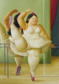 Fernando Botero, Ballerina an der Stange, 2001, Privatbesitz