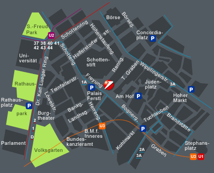 Lageplan Kunstforum Wien