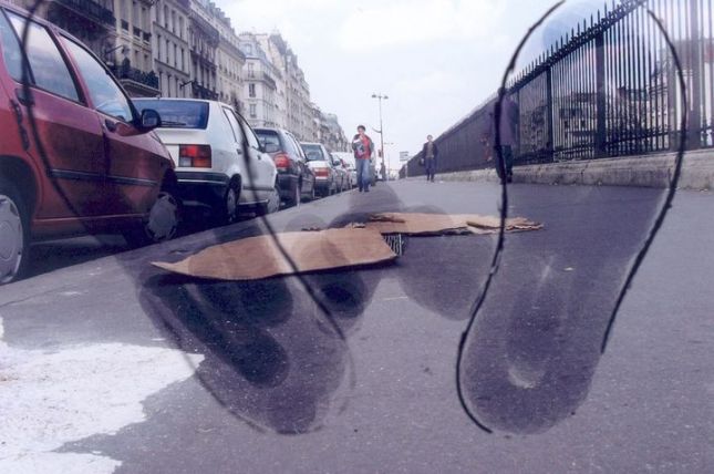 Martin Walde on ground, 2002 © Sammlung BA-CA