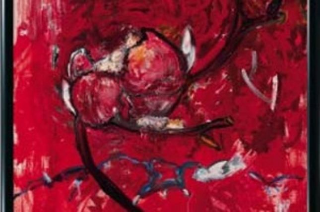 Junges Weiss, 2004, acrylic and varnish on grounded canvas, black wood frame © VBK, Wien, 2005