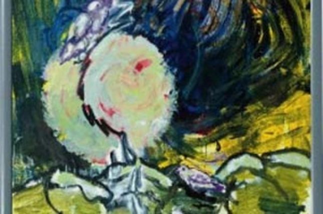 Katholische Freuchte, 2004, acrylic and varnish on grounded canvas, black wood frame © VBK, Wien, 2005