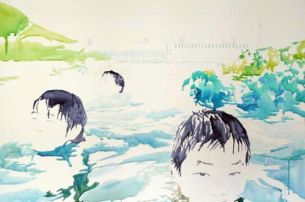 Pia Arnström - three gorges 2, 2007, Acryl/Baumwolle © Pia Arnström Pia Arnström - three gorges 2, 2007, Acryl/Baumwolle © Pia Arnström