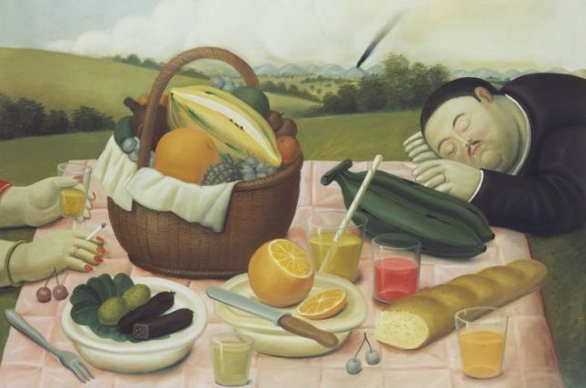 Fernando Botero Picknick, 1989 Öl auf Leinwand, 132 x 175 cm Privatbesitz © Fernando Botero