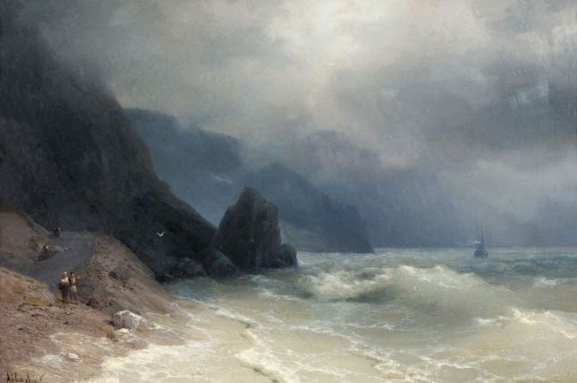 Iwan Konstantinowitsch Aiwasowski Meeresküste, 1886 Öl auf Leinwand, 46,5 x 67 cm Aiwasowski-Galerie, Feodossija © Aiwasowski Galerie, Feodossia Iwan Konstantinowitsch Aiwasowski Meeresküste, 1886 Öl auf Leinwand, 46,5 x 67 cm Aiwasowski-Galerie, Feodossija © Aiwasowski Galerie, Feodossia