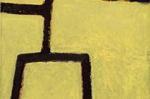 Meret Oppenheim, Schwarze Strich-Figur vor Gelb, 1960–1981, Privatsammlung, Bern. Foto: Peter Lauri, Bern © VBK, Wien, 2013