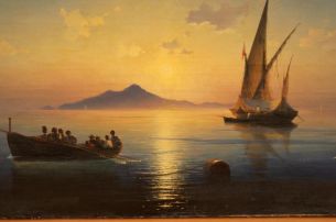 Iwan Konstantinowitsch Aiwasowski Golf von Neapel, 1841 Öl auf Leinwand, 72,6 x 108,5 cm Museen Peterhof, Sankt Petersburg © Aiwasowski Galerie, Feodossia