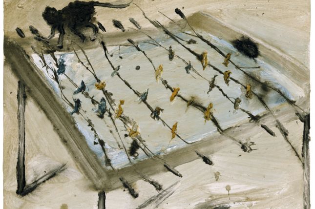 Miquel Barceló, Boubou Baby-Foot, 1992, Mischtechnik auf Leinwand, 45 x 59 cm, Privatbesitz © Courtesy Miquel Barceló