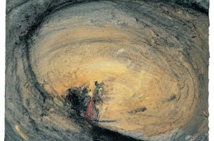 Miquel Barceló, En las tablas (unentschieden), 1990, Mischtechnik auf Leinwand, 47 x 55 cm, Sammlung Bischofberger, Schweiz © Courtesy Miquel Barceló