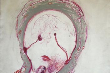 Günter Brus, Sichtblende, 1989, Mischtechnik 74 x 55,5cm (Ausschnitt) © Courtesy the Artist