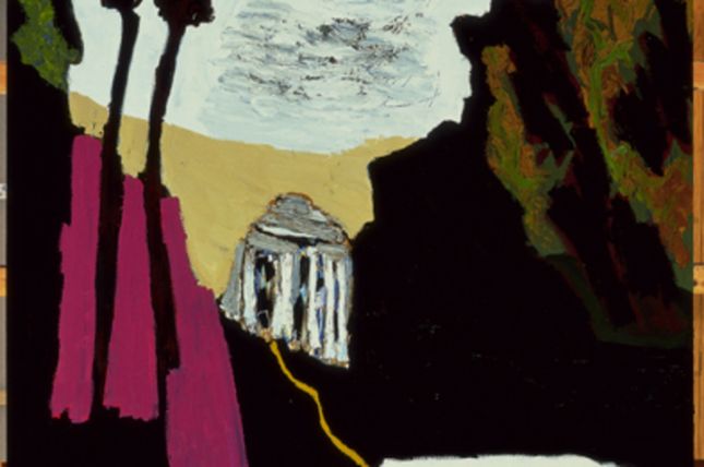 Shrine in the Japanese Alps (Heiligtum in den Japanischen Alpen), 1997, Öl auf Leinwand, 260 x 200 cm © Privatbesitz