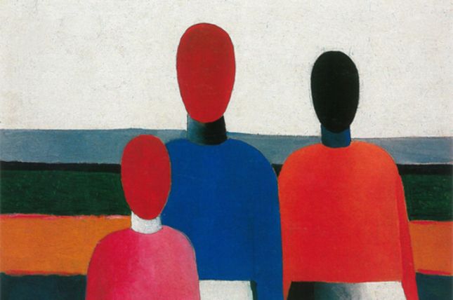 Kasimir Malewitsch, Drei weibliche Figuren, Anfang der 1930er Jahre, Öl auf Leinwand, 98,5 x 80 cm © Staatliches Museum Russland, St. Petersburg