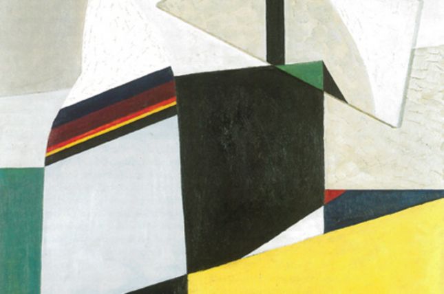 Kurt Schwitters, Albert Finslerbild, 1926, Öl auf Holz, 74,5 x 61,5 cm, dvg Hannover © Kurt Schwitters Archiv i m Sprengl Museum Hannover / VBK Wien 2002