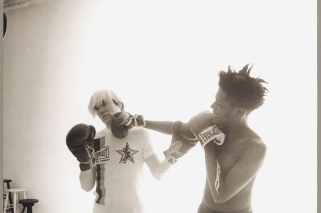 Andy Warhol, Andy Warhol and Jean-Michel Basquiat, 1985, Unikat, Vintage Gelatine Silver Print, 20,3 x 25,4 cm, Sammlung Bischofberger, Schweiz © The Andy Warhol Foundation for the Visual Arts, Inc., New York; VBK, Wien, 2013/14